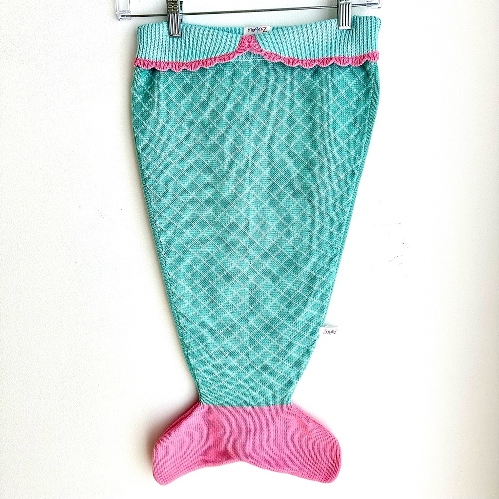 Zubels Mermaid Knit Blanket Fits Up to 2T Hand Made in Philippines